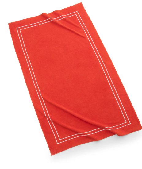 Amalfi Beach Towel Beach Blood Orange- Jimmy Delaurentis Home