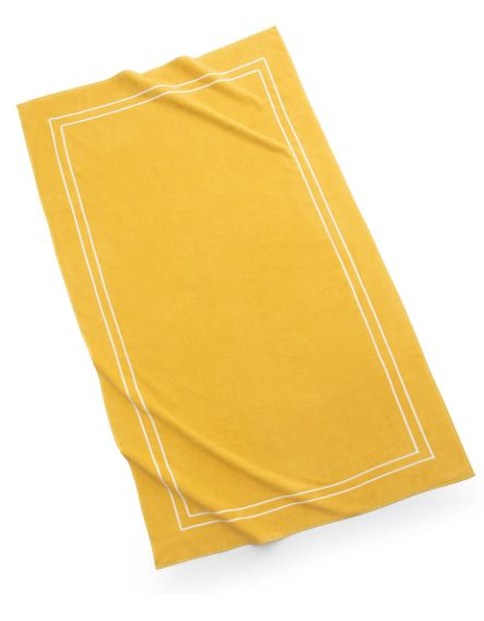 Amalfi Beach Towel Beach Yellow-Jimmy DeLaurentis Home