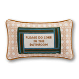 Bathroom Etiquette Needlepoint Pillow