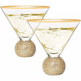 Diamond Martini Glasses - SET OF 2