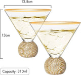 Diamond Martini Glasses - SET OF 2