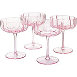 Elegant Flower Champagne & Cocktail Coupes Set of 4