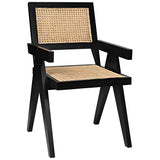 Jude Chair with Caning - Black