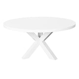 GREER ROUND DINING TABLE IN WHITE LACQUER - TRIPOD BASE