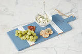 Caitlin Wilson French Blue/White Rectangle Charcuterie Board - Small