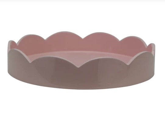 PALE PINK SMALL ROUND SCALLOP TRAY