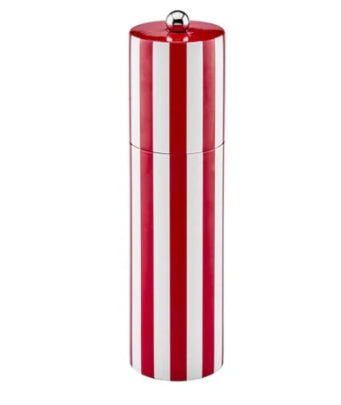 Burgundy Striped Column Salt or Pepper Mill