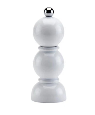 White Mini Bob Salt or Pepper Mill