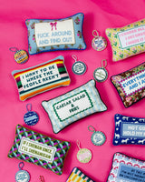 Fuck Around Needlepoint Pillow