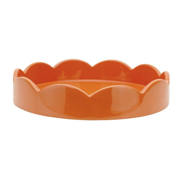 ORANGE SMALL ROUND SCALLOP TRAY