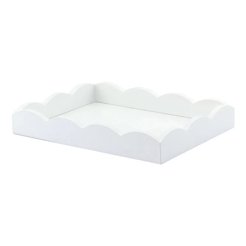 WHITE SCALLOPED EDGE TRAY