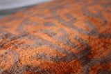 Handmade Velvet Throw Pillow 16x24 - Soft Brownish Orange