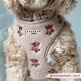Theo Embroidered Teddy Adjustable Neck Harness: M