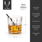 Highland Classic Crystal Lowball Glasses Set of 4
