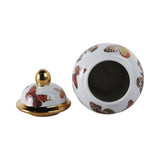Multicolor 8x5 in. Ceramic Glam Temple Jar with Butterflies