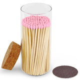 4" Matches in Large Chic Cork Top Jar - Color(s) of Choice