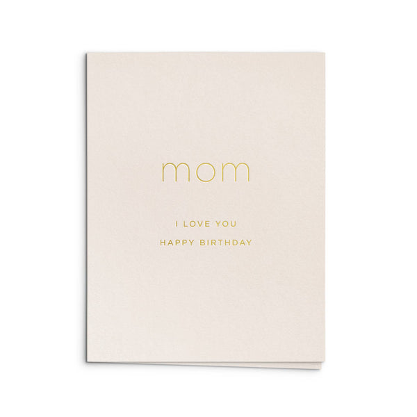 Mom Birthday Greeting Card: Single Card