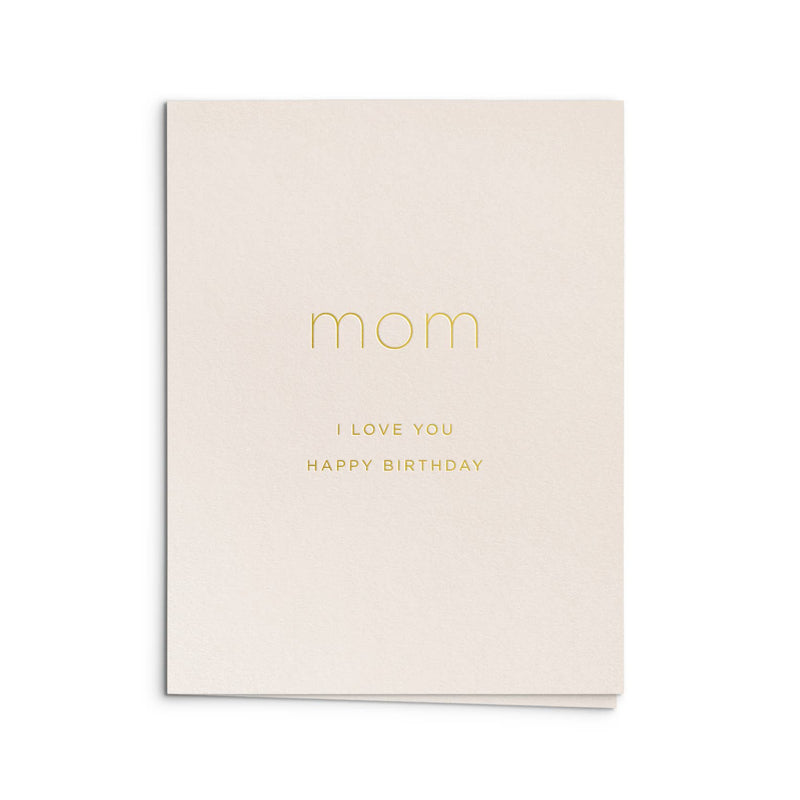 Mom Birthday Greeting Card: Single Card