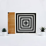 Decorative Tray Concentrics Black & White 12x12 inch