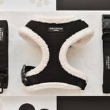 Black Aviator Adjustable Neck Harness: L