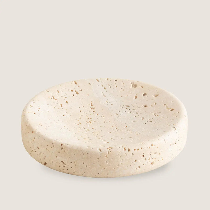 Vanity Accessories Set, Travertine Bathroom Set, 5-piece: Soap Dispenser 8oz