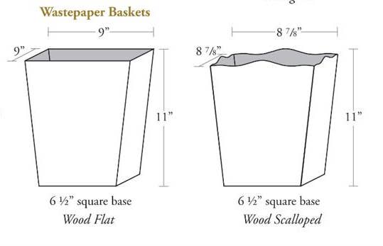 Elephant Orange & Pink  Toile Wastepaper Basket: Wood Flat Top