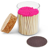 2" Matches in Cork Top Jar - Colors of Your Choice