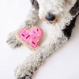 Pink Heart Sugar Cookie Dog Toy