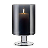 Large Lustre Hurricane-Smoke-10"H