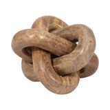 Decorative Figurine - Brown Wood Interlocking Knot, 6 in.