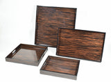 Macassar Ebony - 16" Square Tray - L-48MET