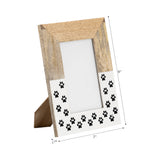 Wood and Glass Paw Print Picture Frame - White, 4x6 in.