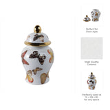 Multicolor 8x5 in. Ceramic Glam Temple Jar with Butterflies