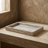 Marble Tank Tray 14x10" Brown Galaxy