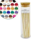 4" Matches in Chic Cork Top Jar - Colors of Your Choice: Hot Pink