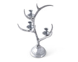 Three-Light Metal Antler Candlestick