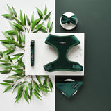 LUXE Velvet Adjustable Neck Harness - Forest Green: S