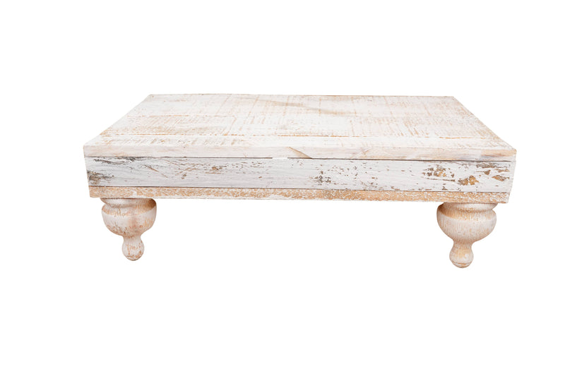 Chula Cake Table Set-Display-Reclaimed Wood-Set 3-White