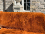 One Preevay Coco Brown Ultra-Soft Faux Rabbit Fur Throw | Luxury 800gsm Plush | 50x60