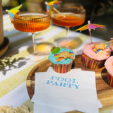Pool Party Summer Cocktail Paper Napkins
