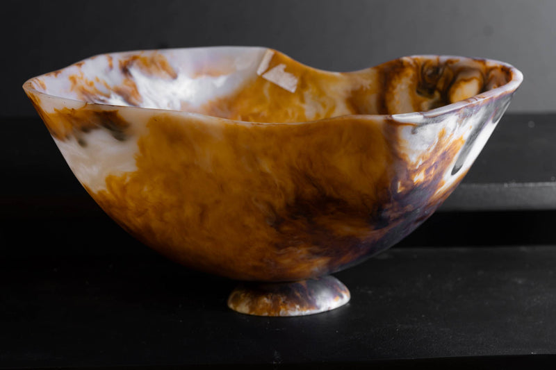 Lg Tortoiseshell Fruit Bowl Dia 21.2"