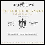 Majestically Inspired | Elegant Black | Ribbed Faux Rabbit & Velvet Bedding | Twin & Queen