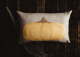 Primitive Upright Fall Pumpkin Lumbar Pillow Cover | 12x18 Thanksgiving Décor | Fall Decor | Room Decor | Decorative Pillows | Gift for her: Cover / Upright Pumpkin