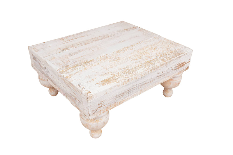 Chula Cake Table Set-Display-Reclaimed Wood-Set 3-White