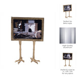 Photo Frame - Gold Aluminum Wood Bird Feet Base, 5x7 in.