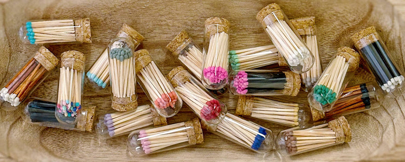 2" Matches + Mini Cloche - Colors of Your Choice + Strikers: Black Tip