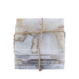 Set of 4 White Agate Coasters