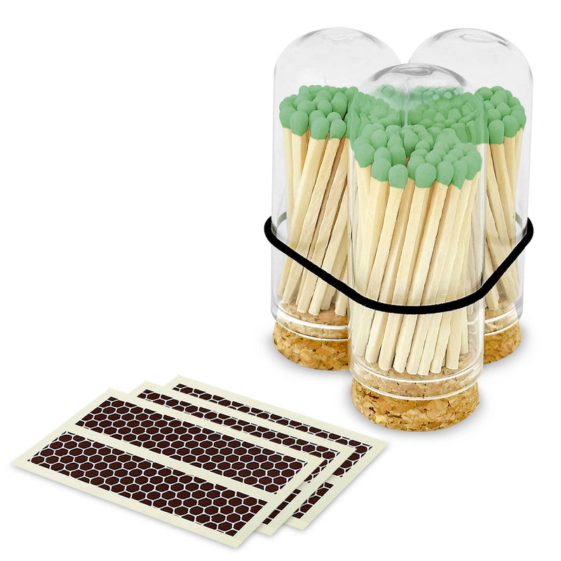 2" Matches + Mini Cloche - Colors of Your Choice + Strikers: Black Tip