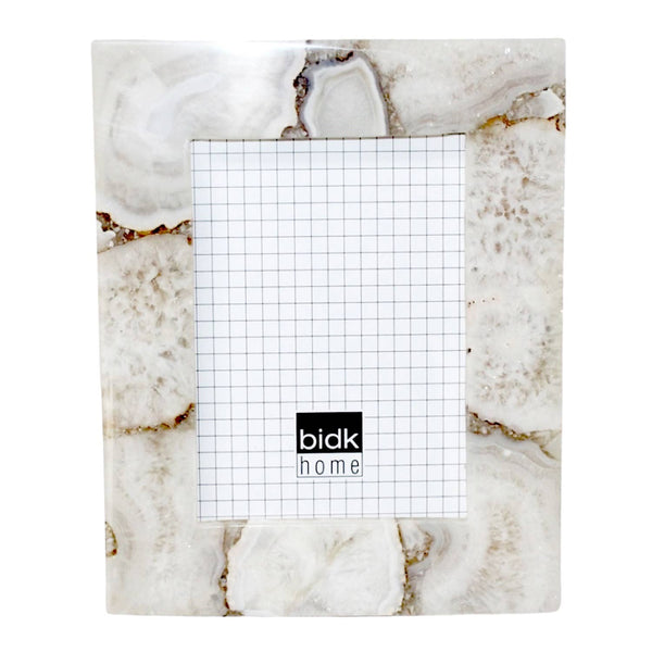 5"x7" White Agate Photo Frame