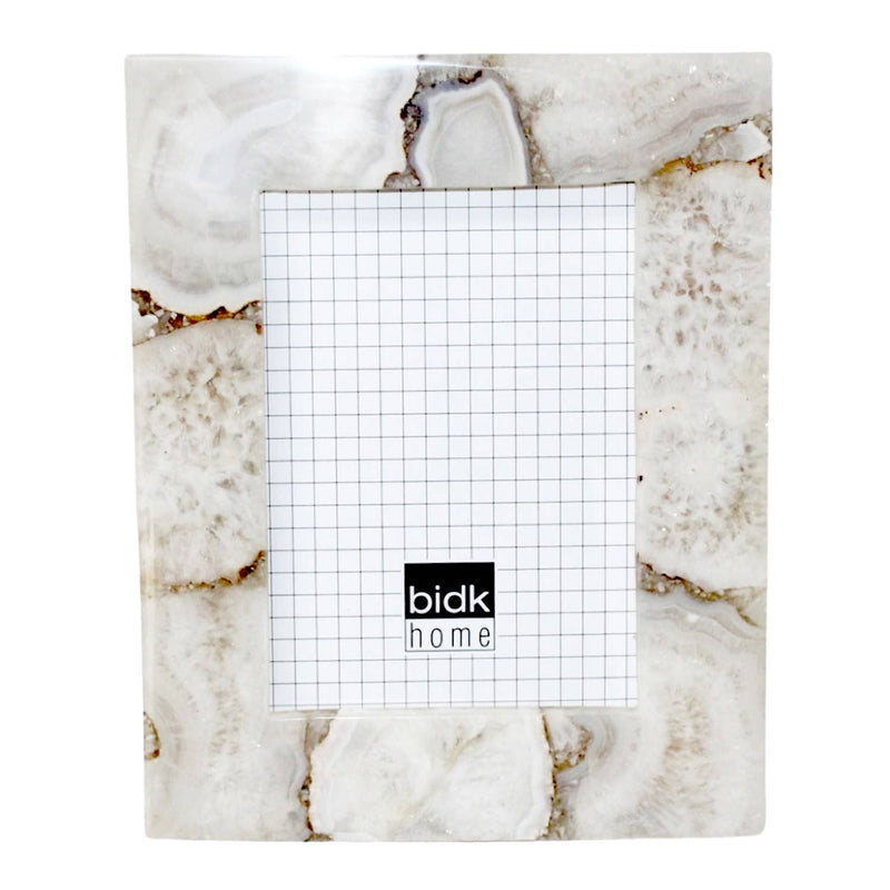 5"x7" White Agate Photo Frame